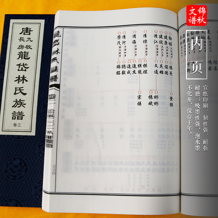林氏族譜宣紙內頁