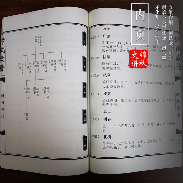陜西定邊縣師氏家譜現(xiàn)代蘇氏(圖文對照，圖豎排文橫排)家譜格式