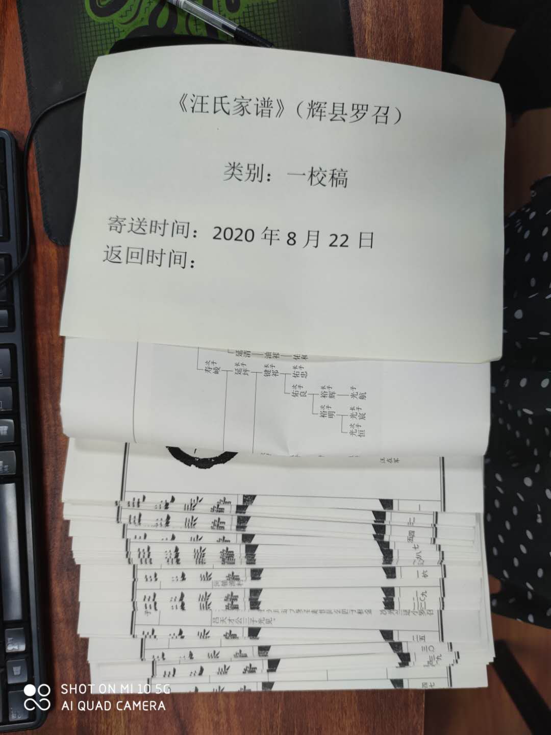 汪氏族譜校稿內容