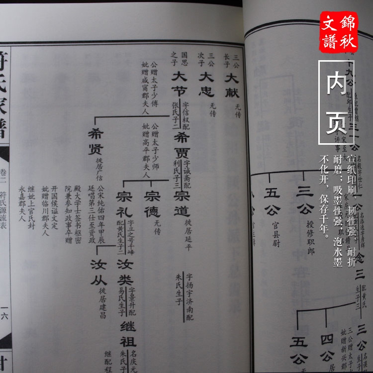 符氏家譜內(nèi)頁(yè)實(shí)拍圖
