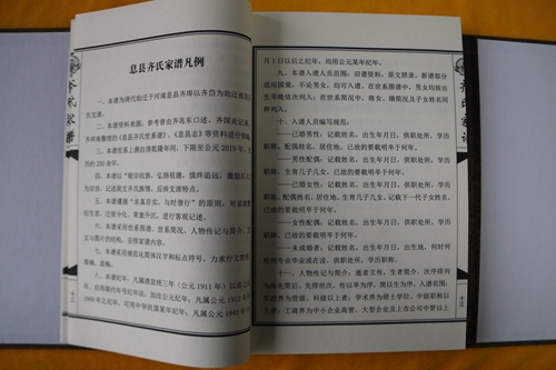 齊氏家譜凡例圖 齊氏家譜凡例圖