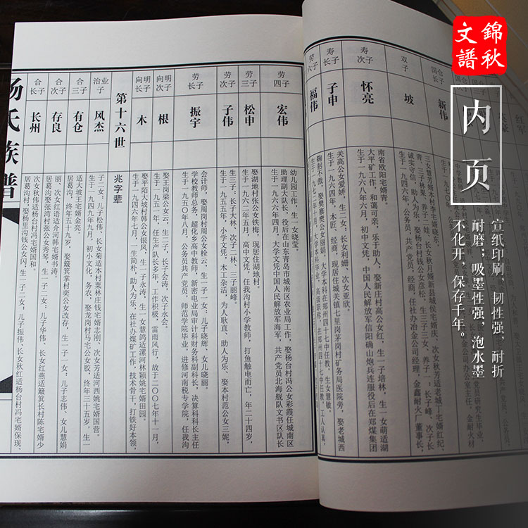 楊氏族譜內(nèi)頁