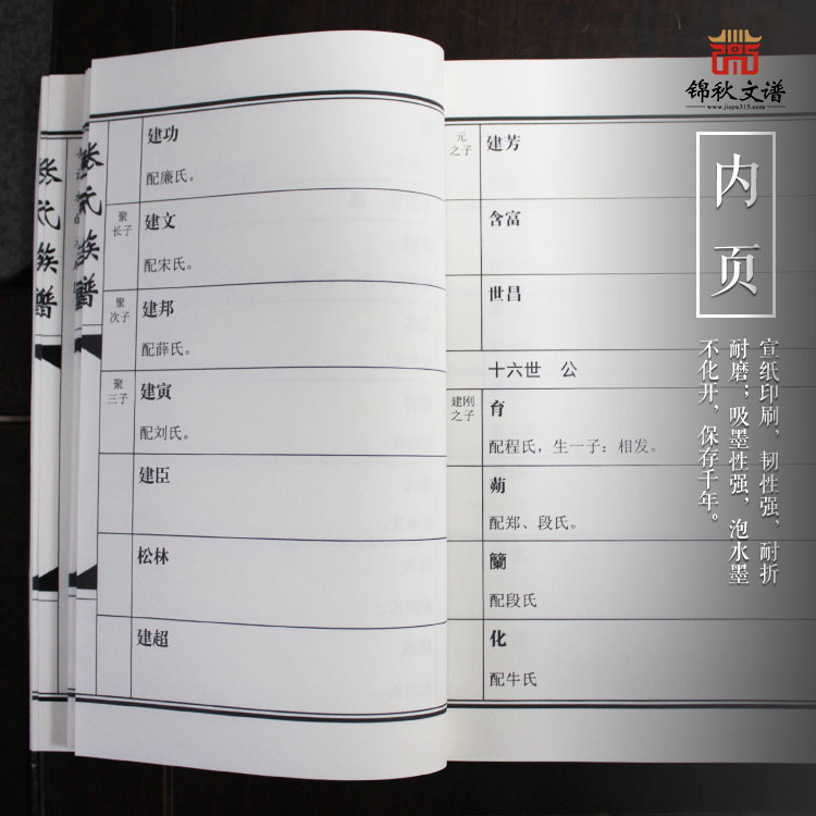 張氏族譜內(nèi)頁