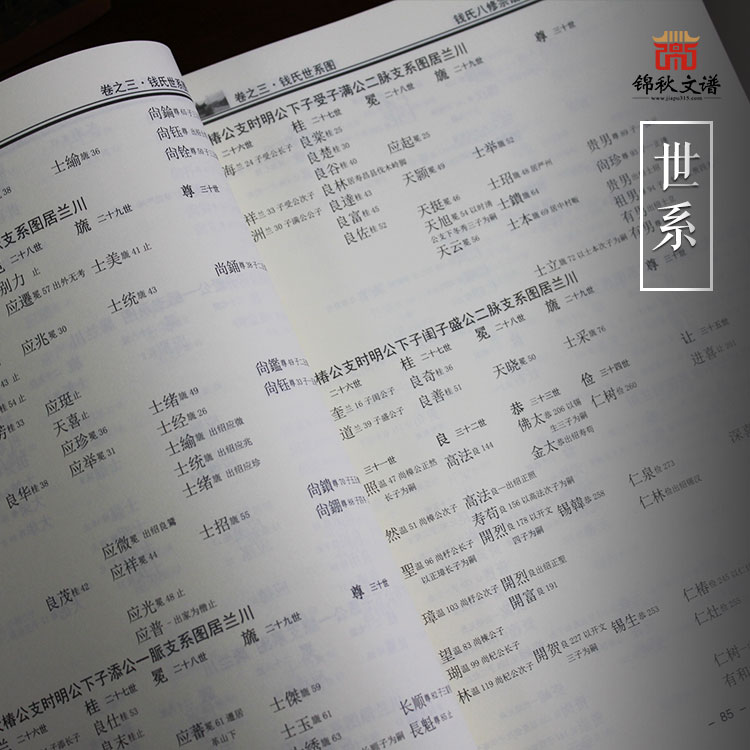 吳越錢(qián)氏續(xù)修佑啟宗譜世系圖2