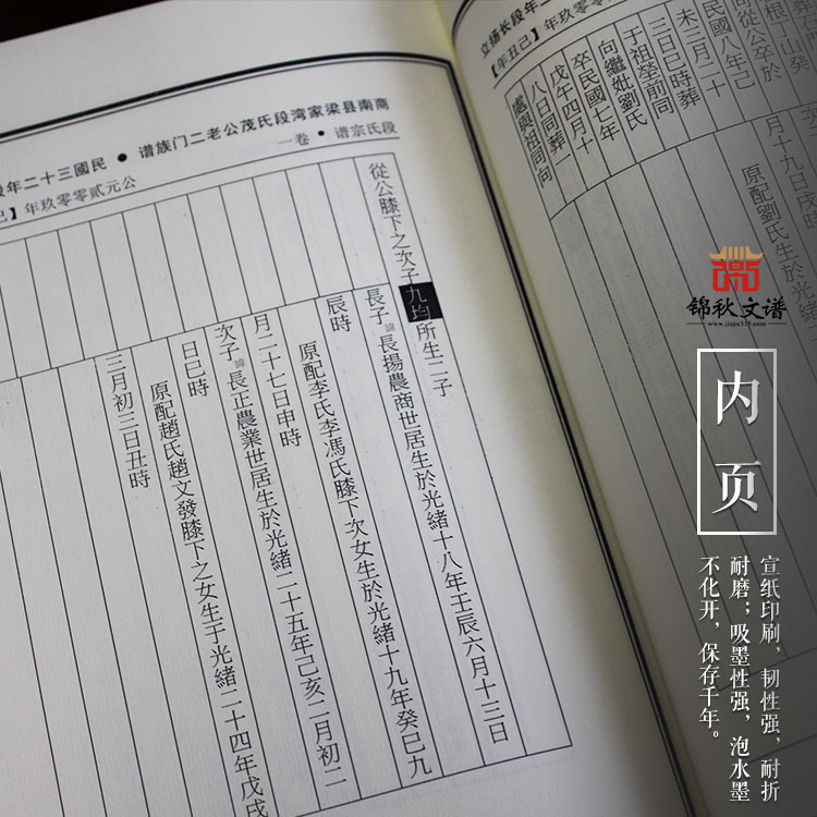 段氏宗譜內頁