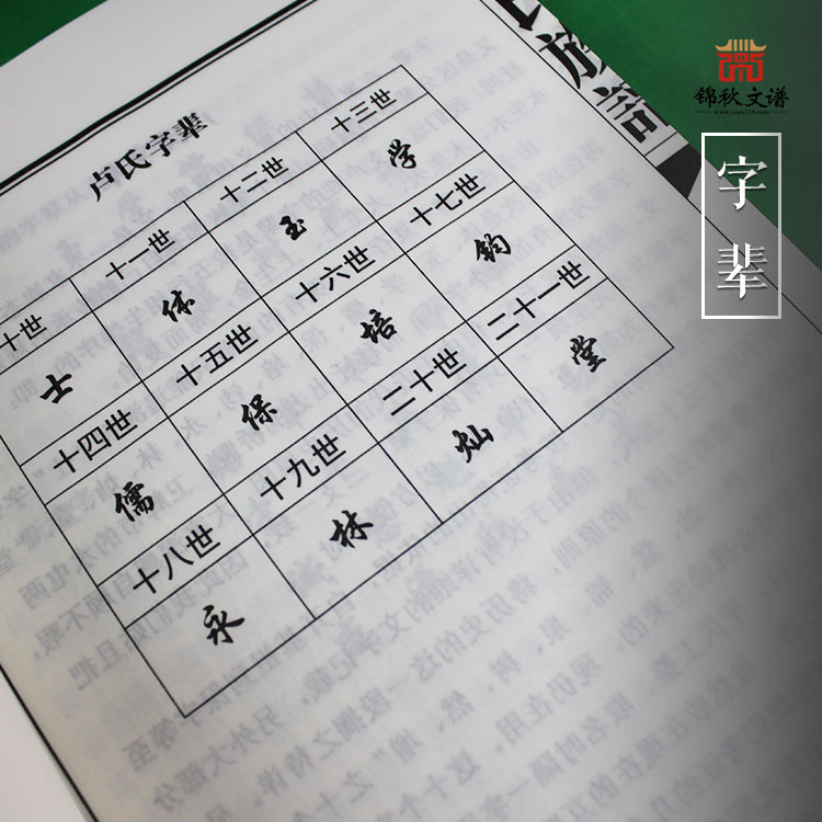 盧氏族譜字輩